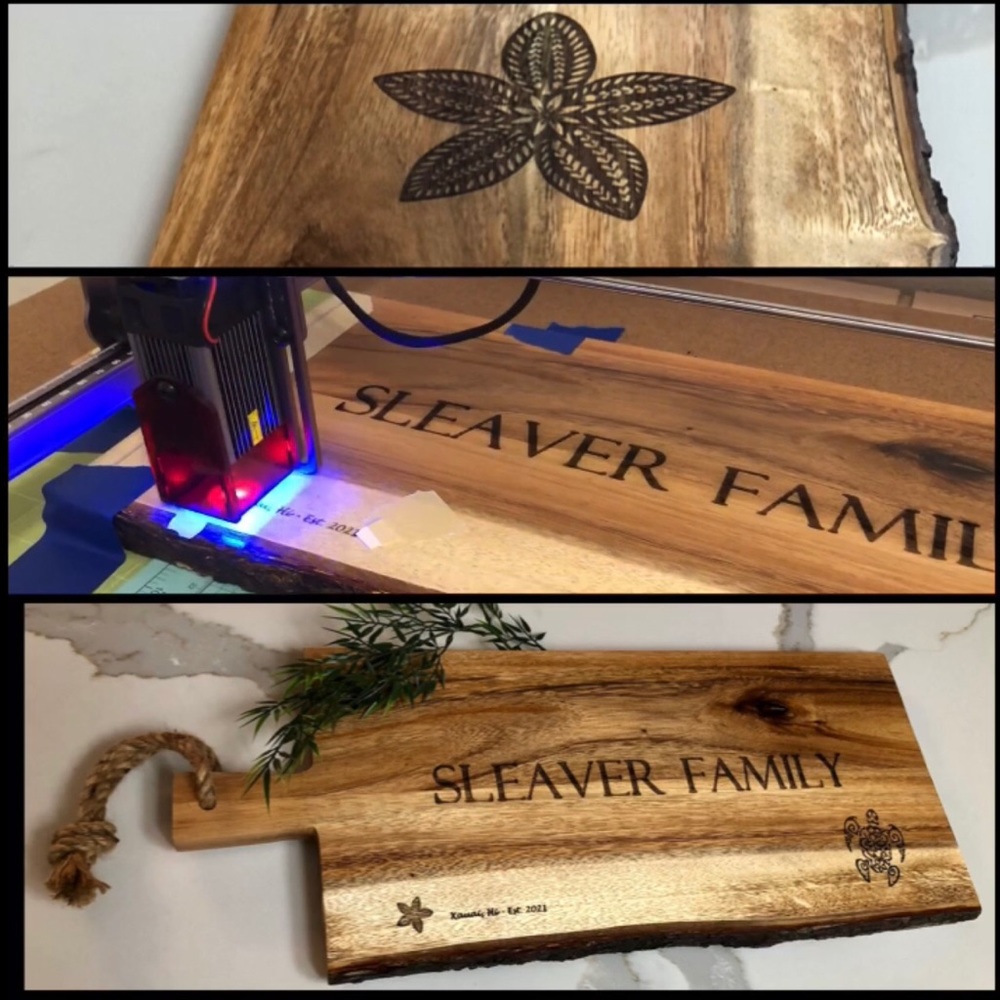Custom Laser Engraved Cutting/Charcuterie/Cheese Boards of varying sizes & shape